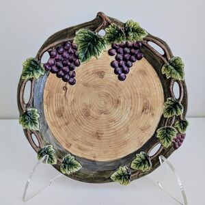 Pacific Rim NOS Vtg 11 Sonoma Plate Serving Platter Grapes Vineyard Wine Country